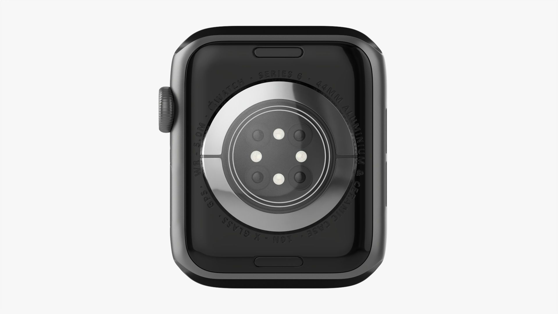 Apple Watch Series 6 silicone loop gray 3D model_8