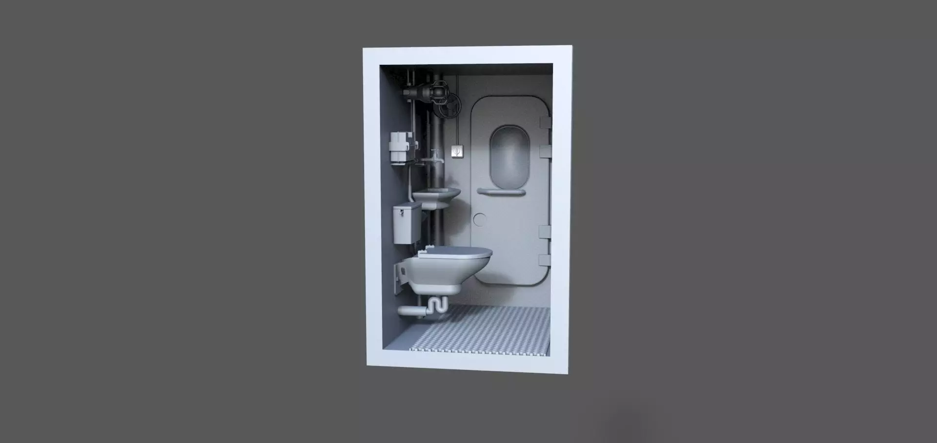 Washroom for ship models 3D print model