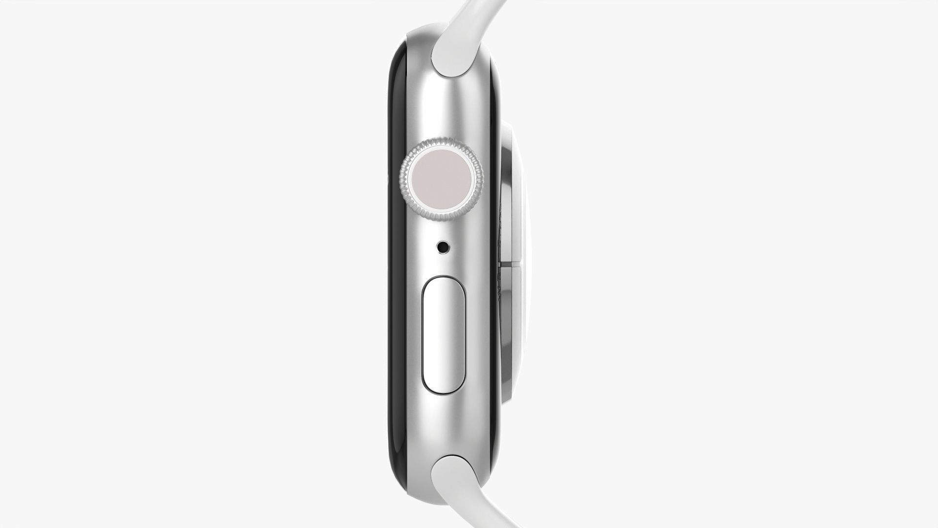 Apple Watch Series 6 silicone loop silver 3D model_10