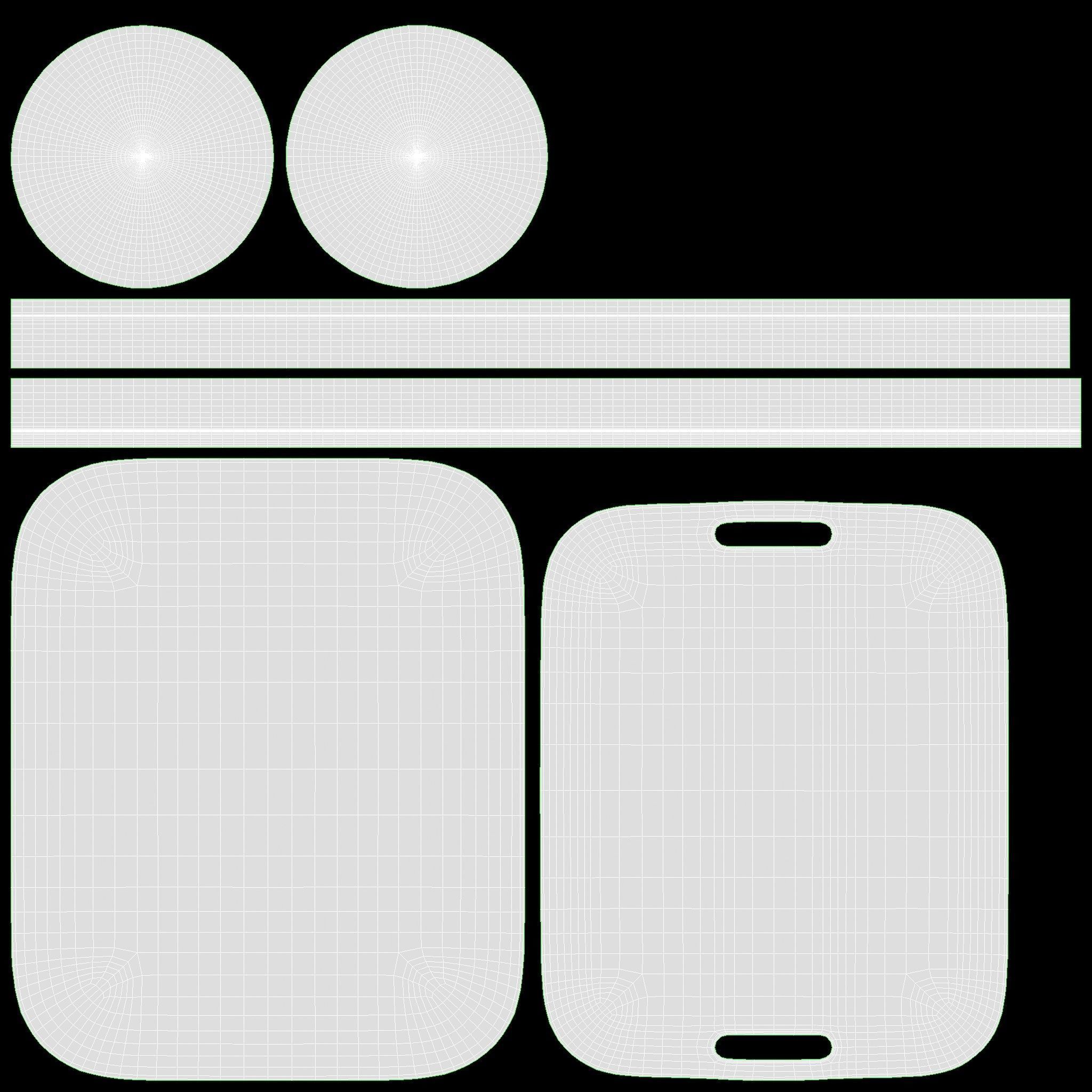 Apple Watch Series 6 silicone loop silver 3D model_26