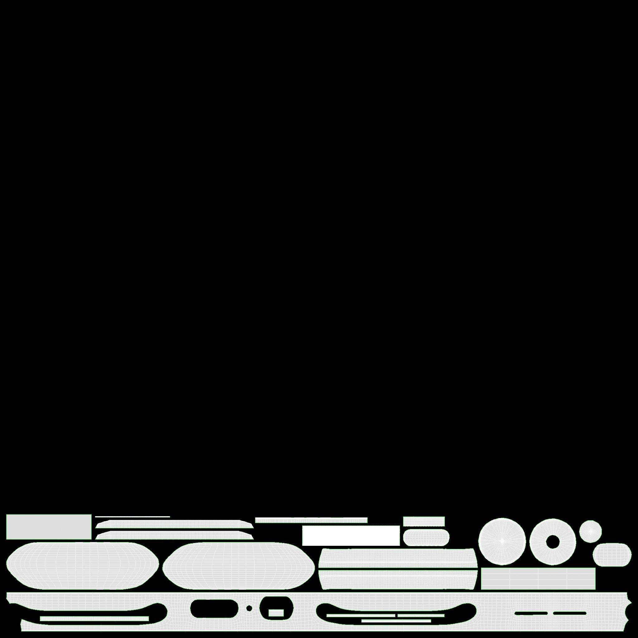 Apple Watch Series 6 silicone loop silver 3D model_27