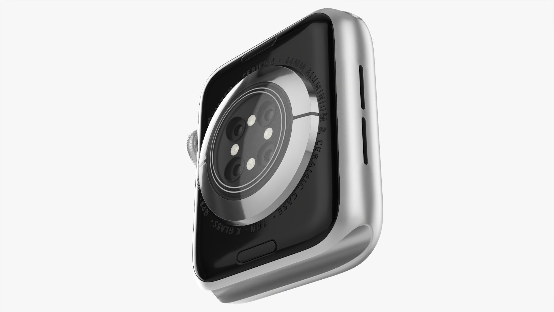 Apple Watch Series 6 silicone loop silver 3D model_6