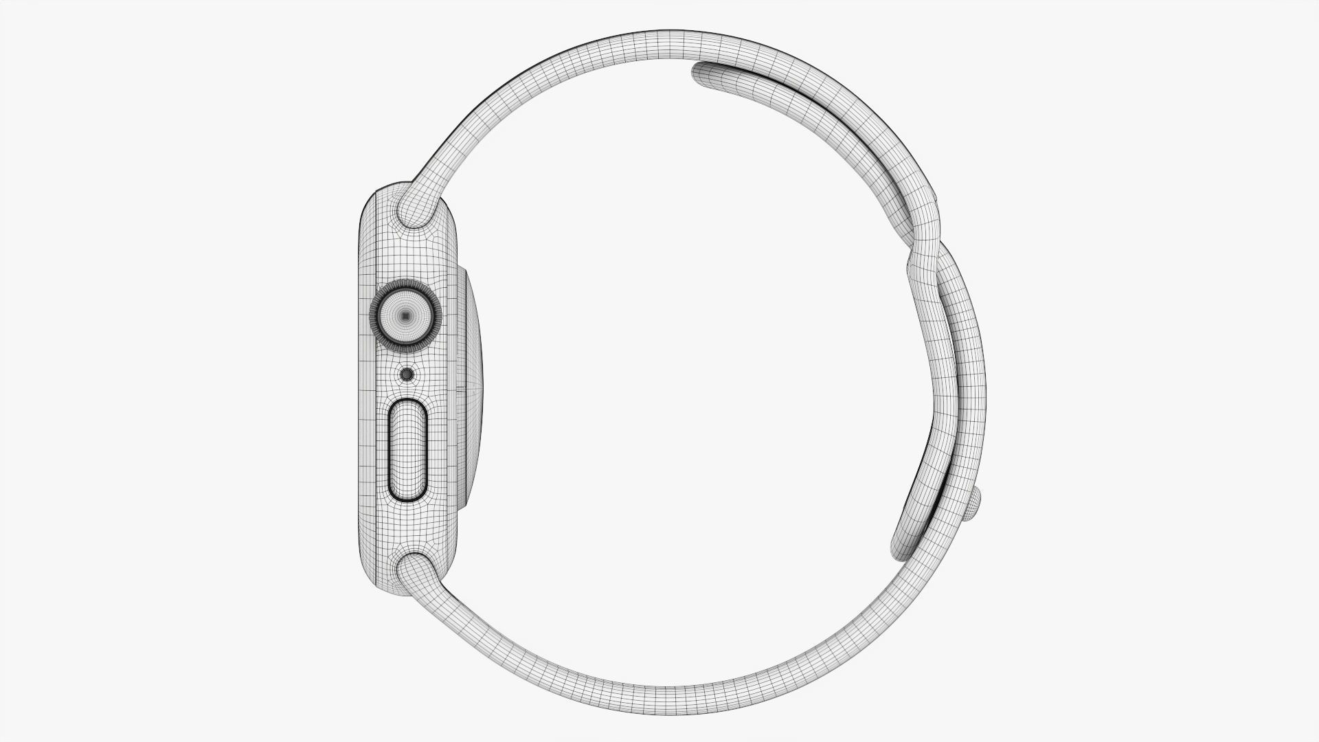 Apple Watch Series 6 silicone loop silver 3D model_23