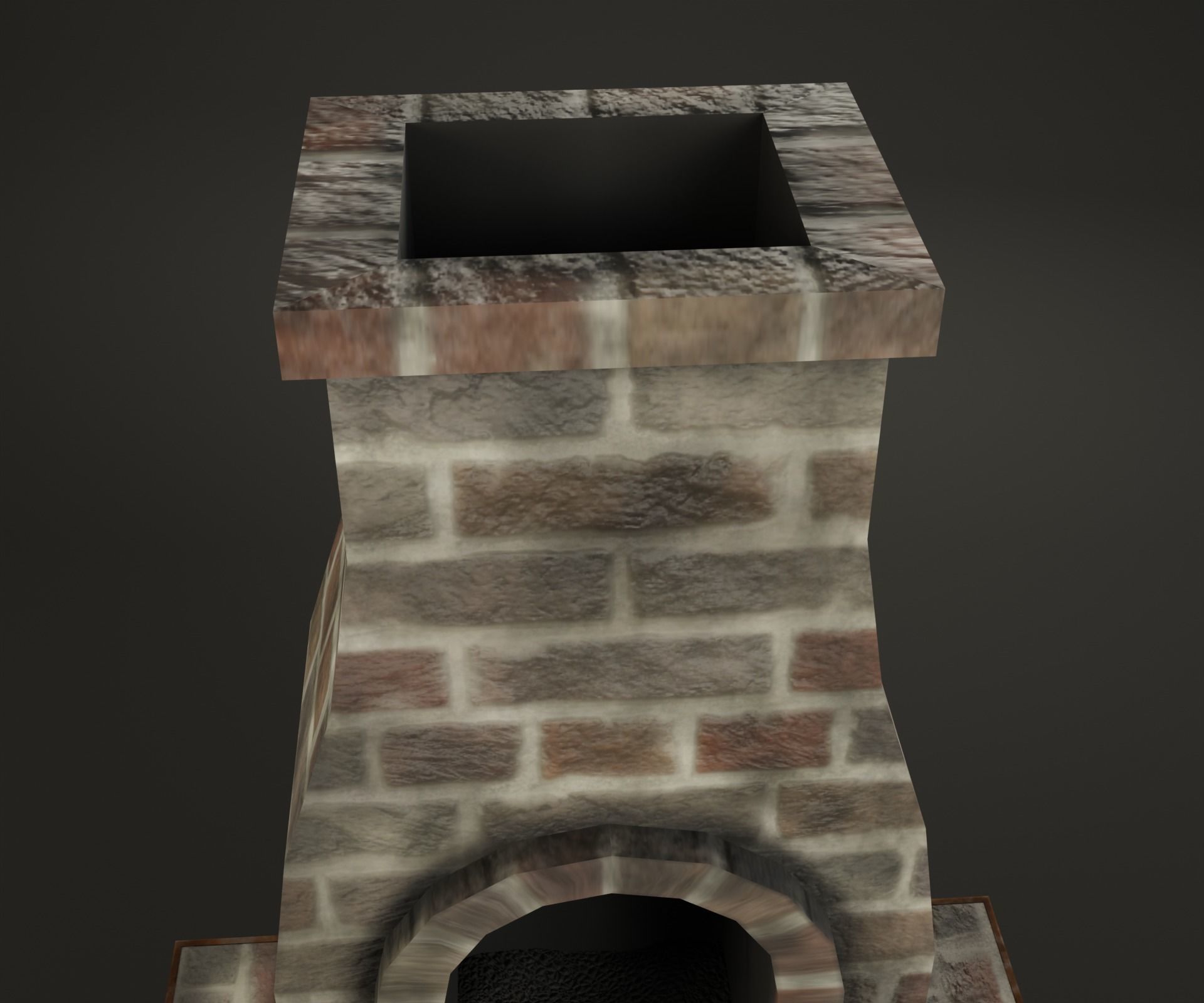 Forge brick fireplace Low-poly 3D model_9