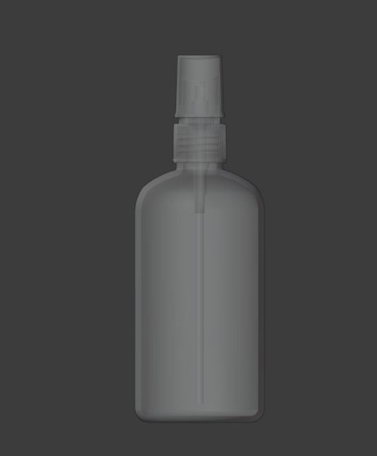 Frosted spray sanitizer bottle Low-poly 3D model_5