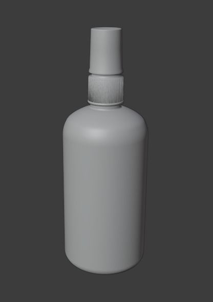 Frosted spray sanitizer bottle Low-poly 3D model_4