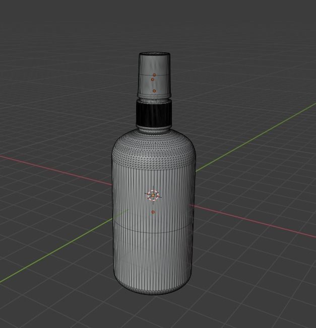 Frosted spray sanitizer bottle Low-poly 3D model_8