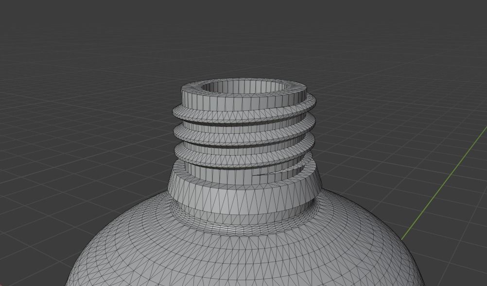 Frosted spray sanitizer bottle Low-poly 3D model_19