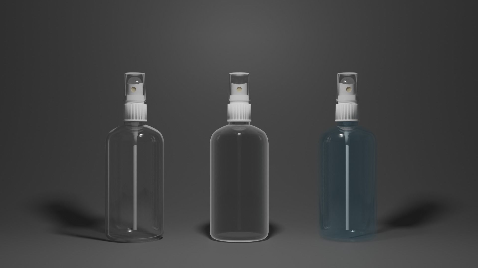 Frosted spray sanitizer bottle Low-poly 3D model_9
