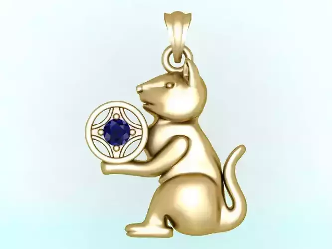 Cat pendant - Zodiac pendant - N359