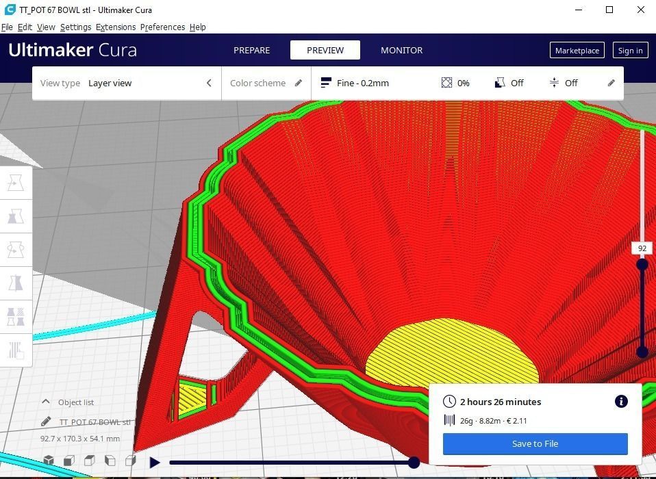 plant pot with drain 67 3D print model_16