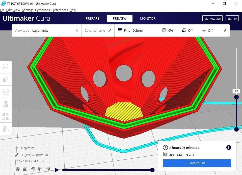 plant pot with drain 67 3D print model_17