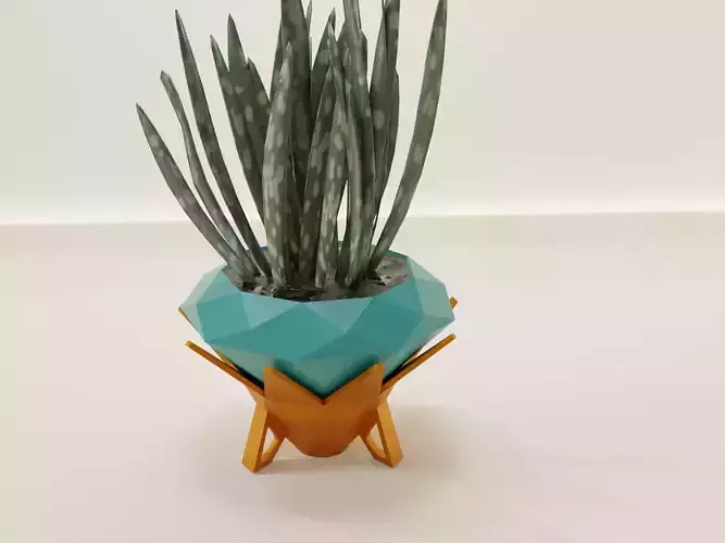 plant pot with drain 67 3D print model