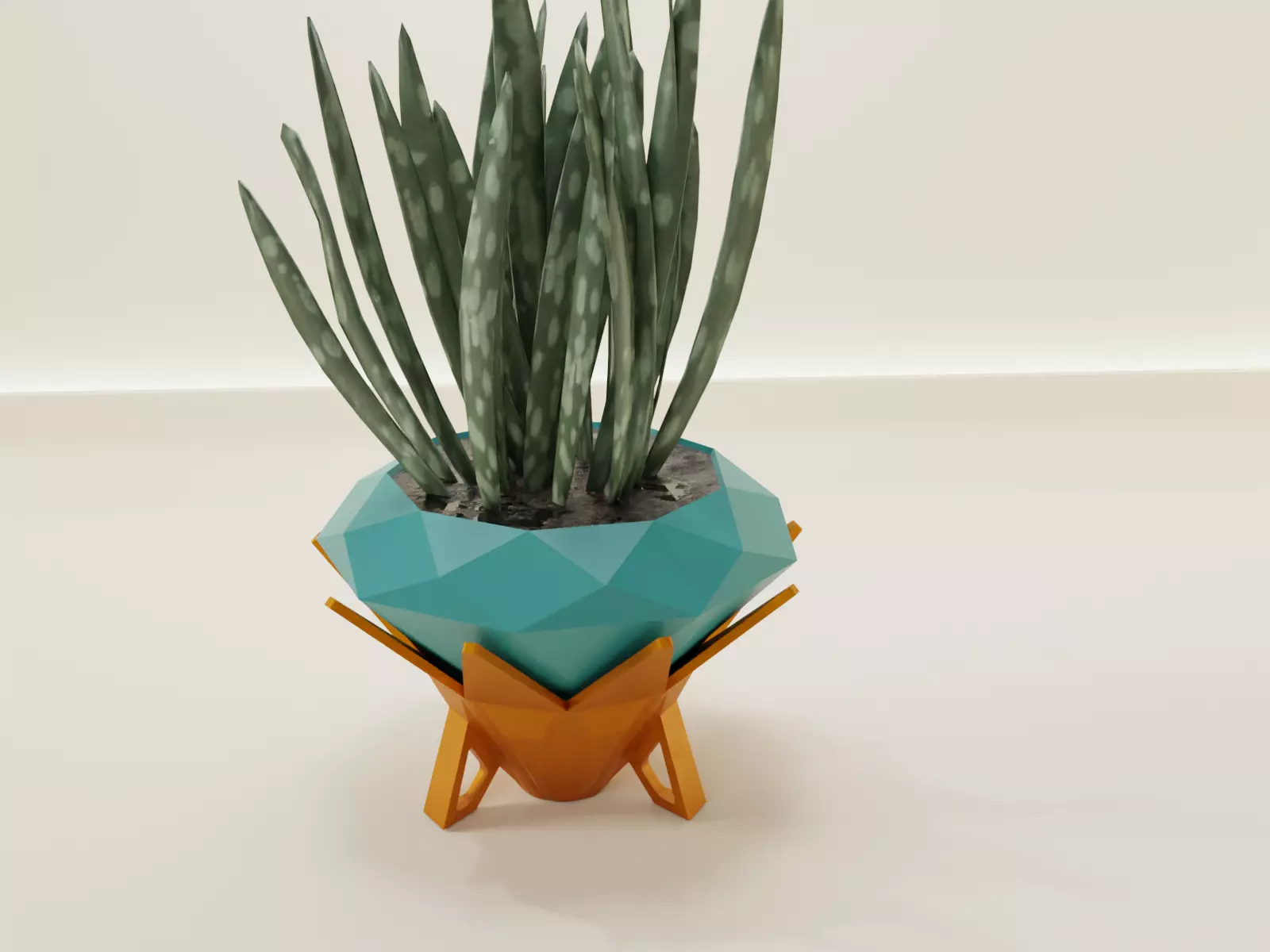 plant pot with drain 67 3D print model_0