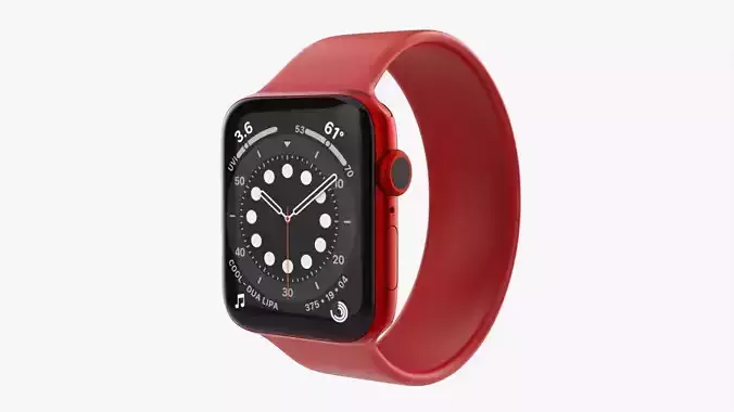 Apple Watch Series 6 silicone solo loop red