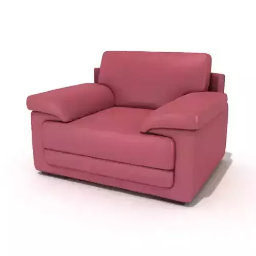 Pink Leather Armchair