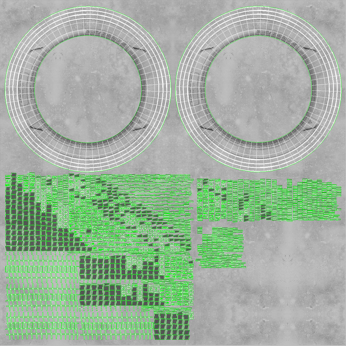 Crew Cab Chassis Truck Generic Rigged 3D model_30