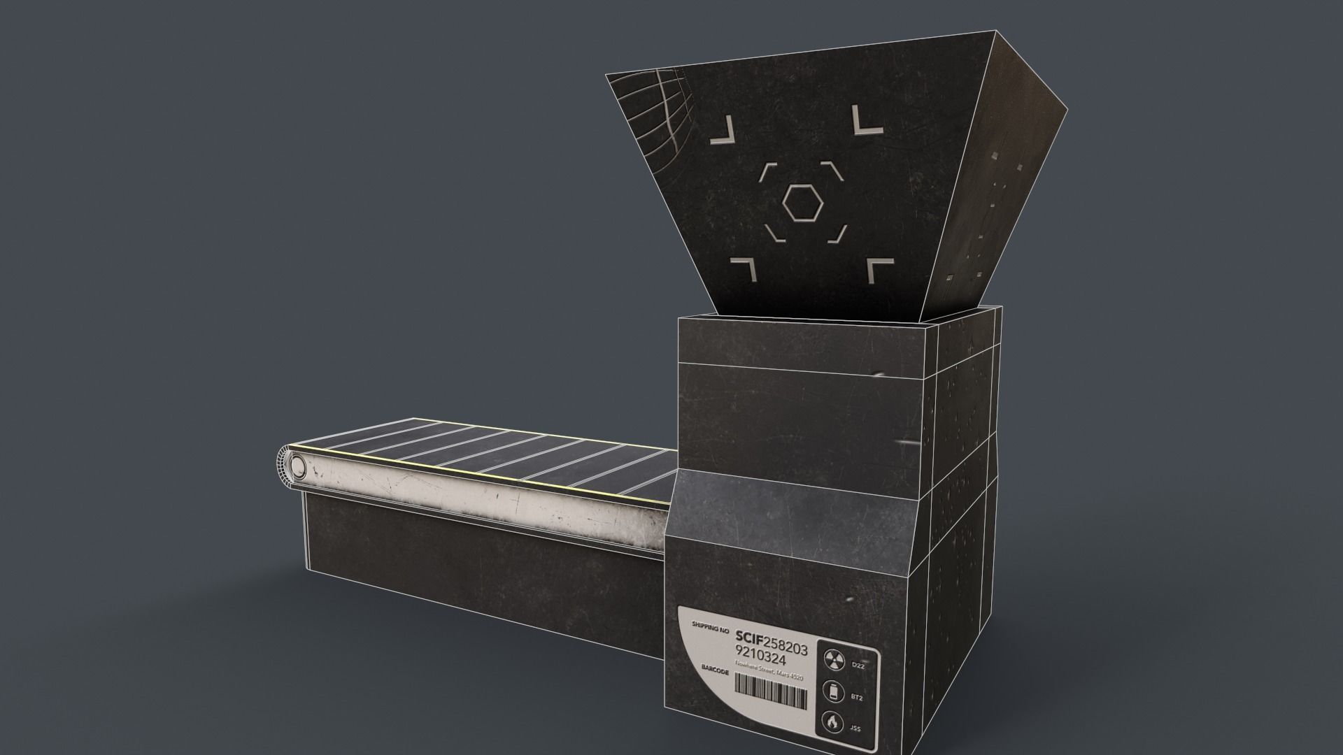 Production Line V5 Low-poly 3D model_10