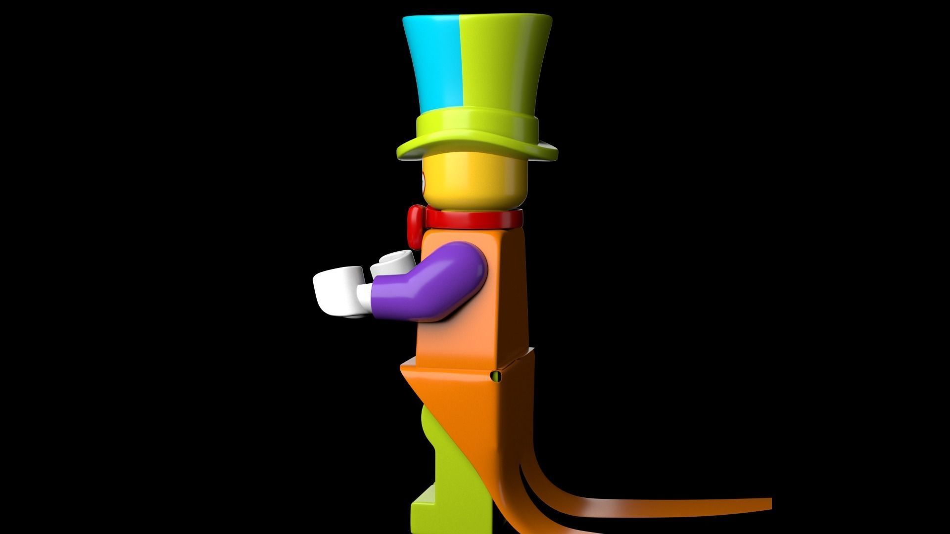 Lego Party Clown 3d Model Low-poly 3D model_14