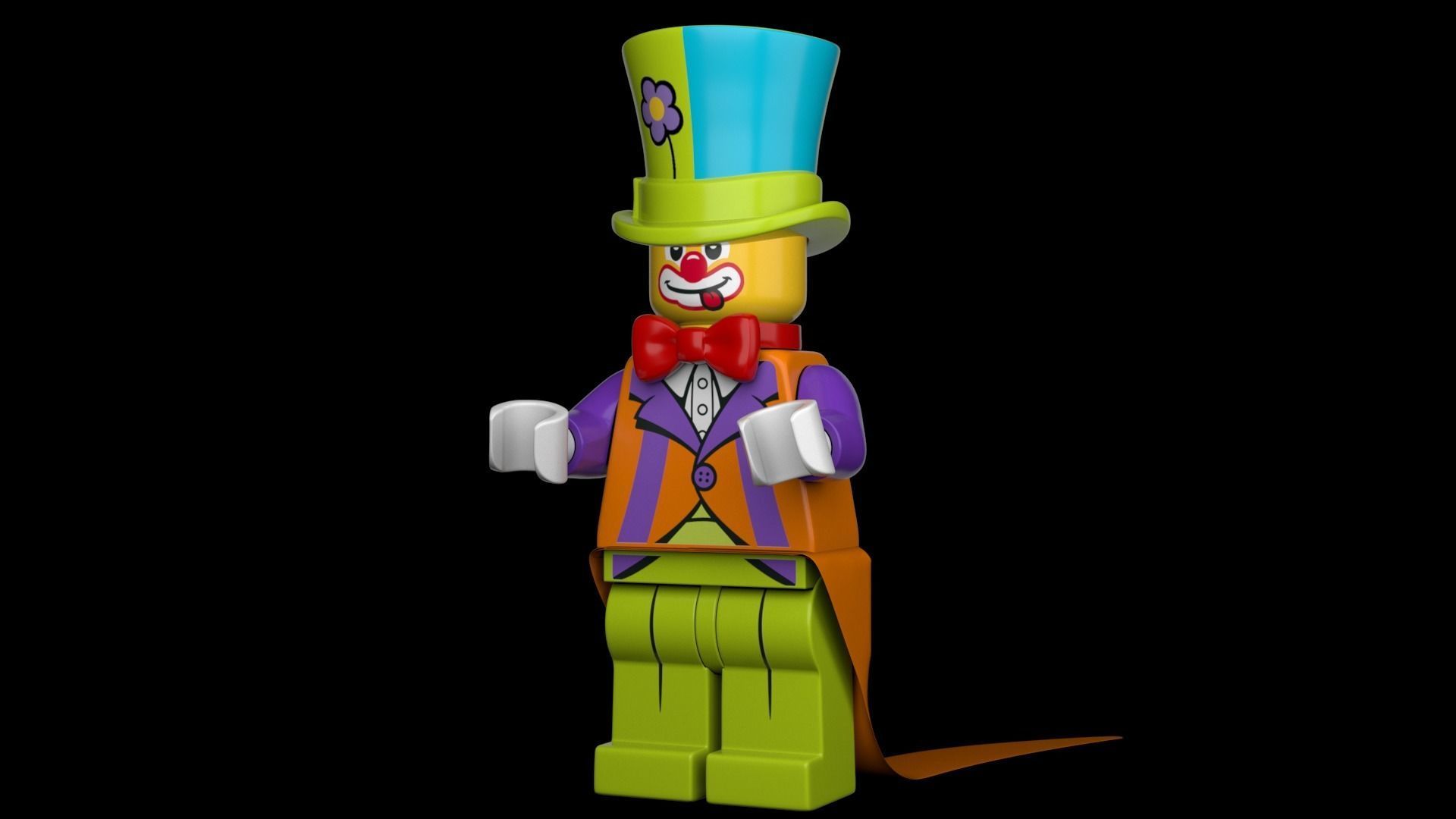Lego Party Clown 3d Model Low-poly 3D model_4