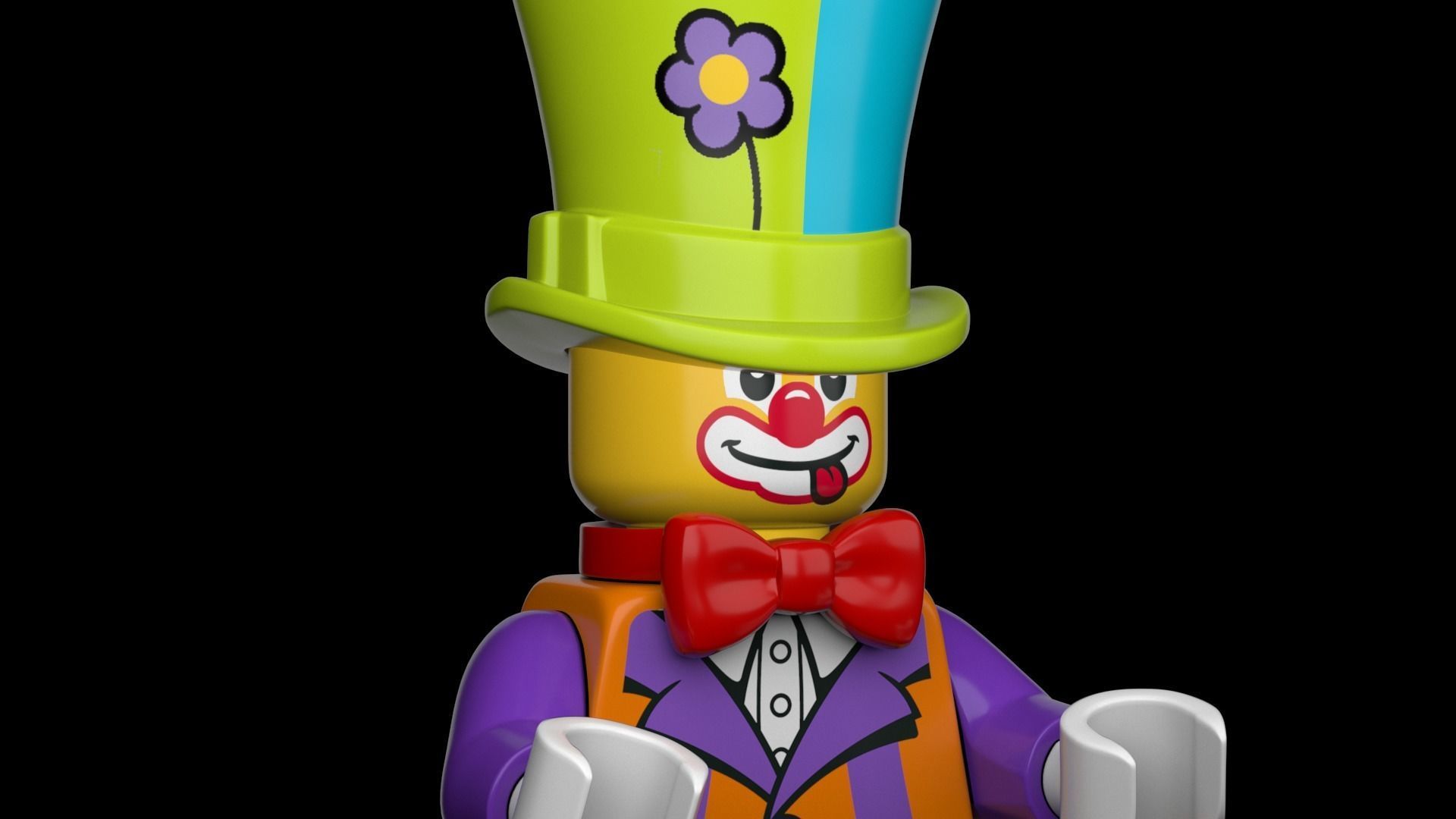 Lego Party Clown 3d Model Low-poly 3D model_2