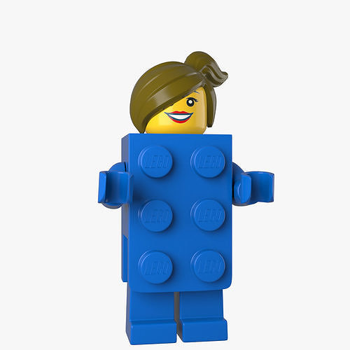Lego BrickSuit Girl 3d Model Free low-poly 3D model