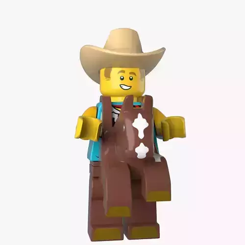 Lego CowboyCostume Guy 3d Model