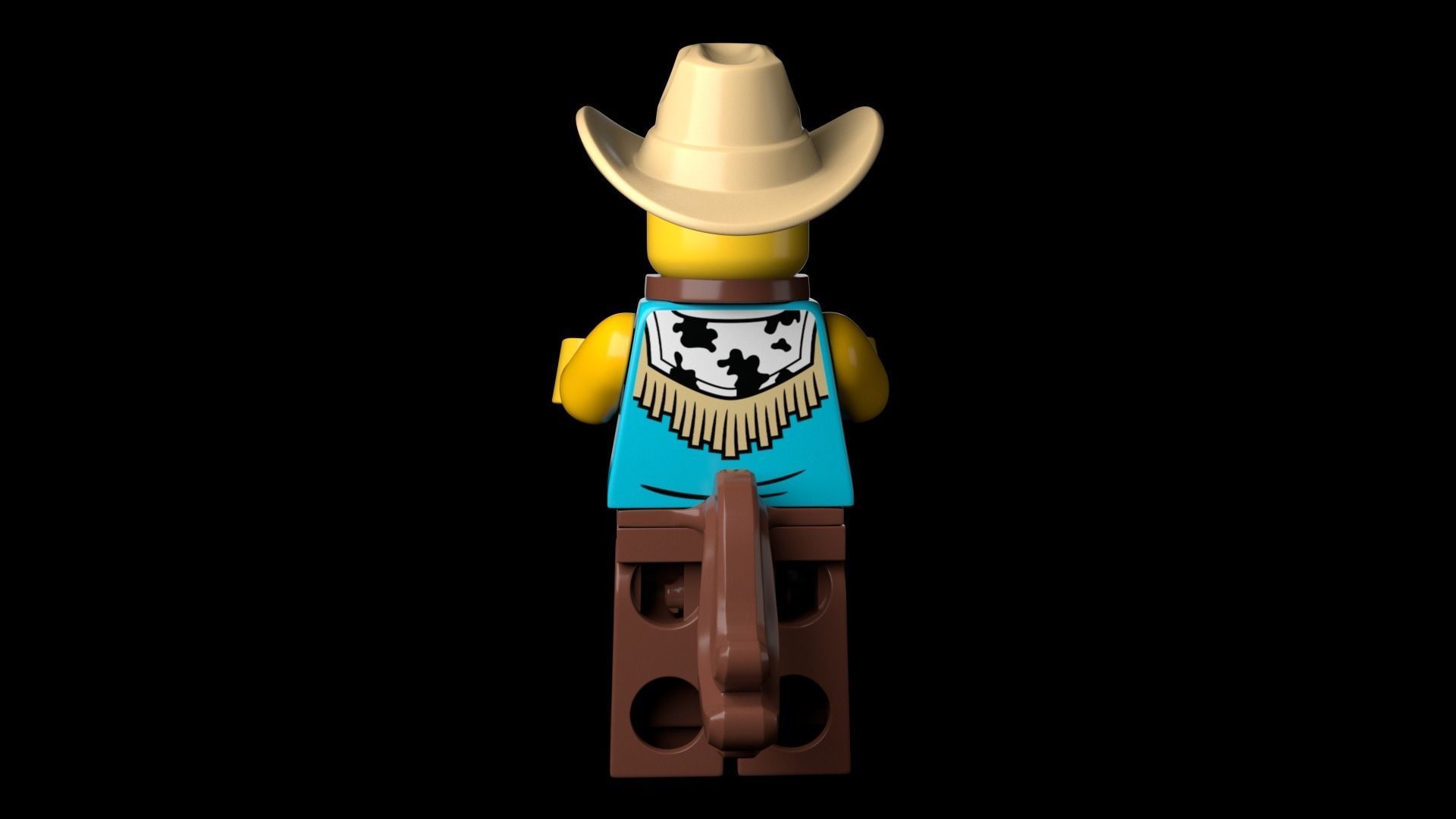 Lego CowboyCostume Guy 3d Model Low-poly 3D model_17