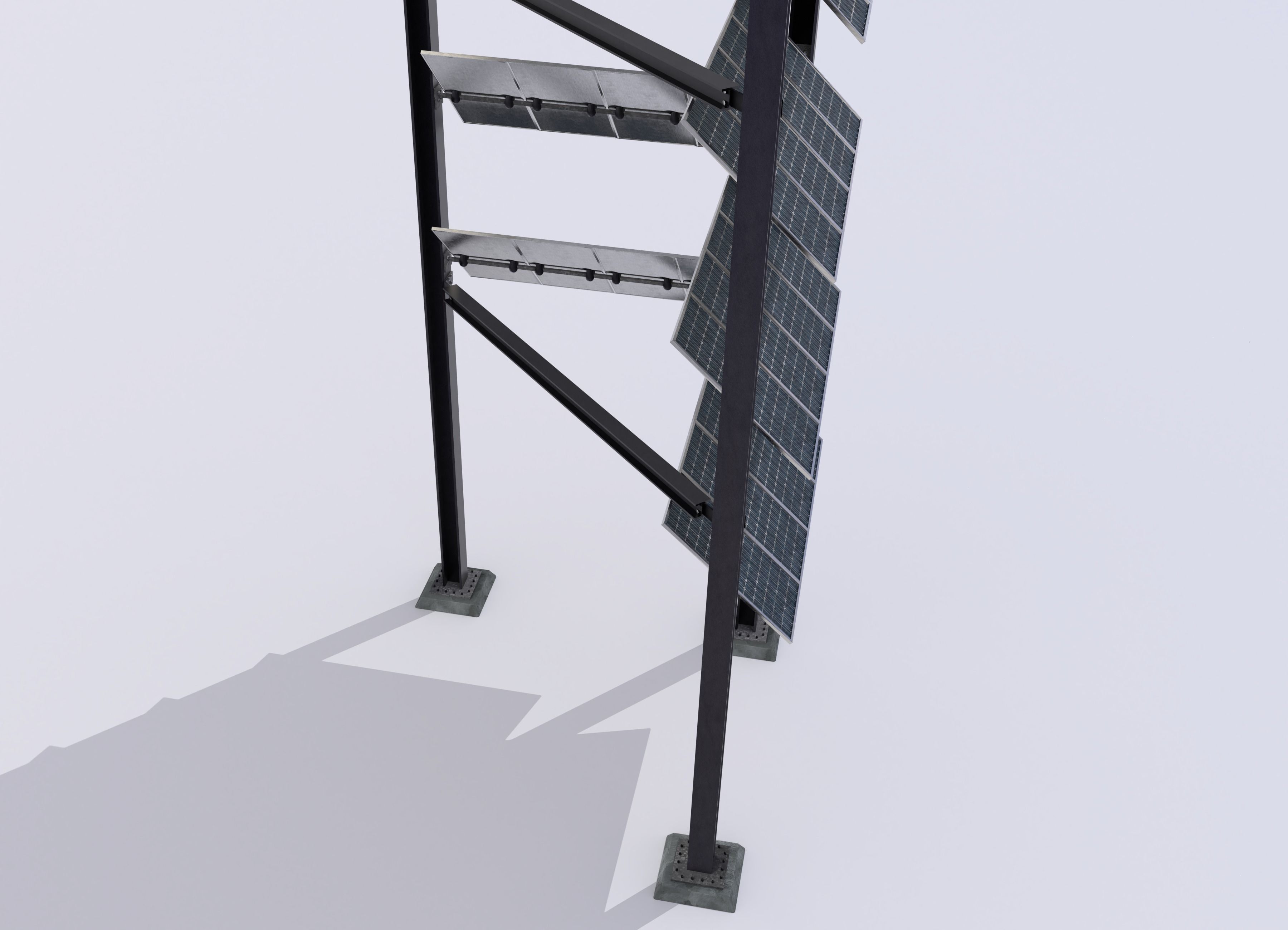 Solar tower version 1 Low-poly 3D model_5