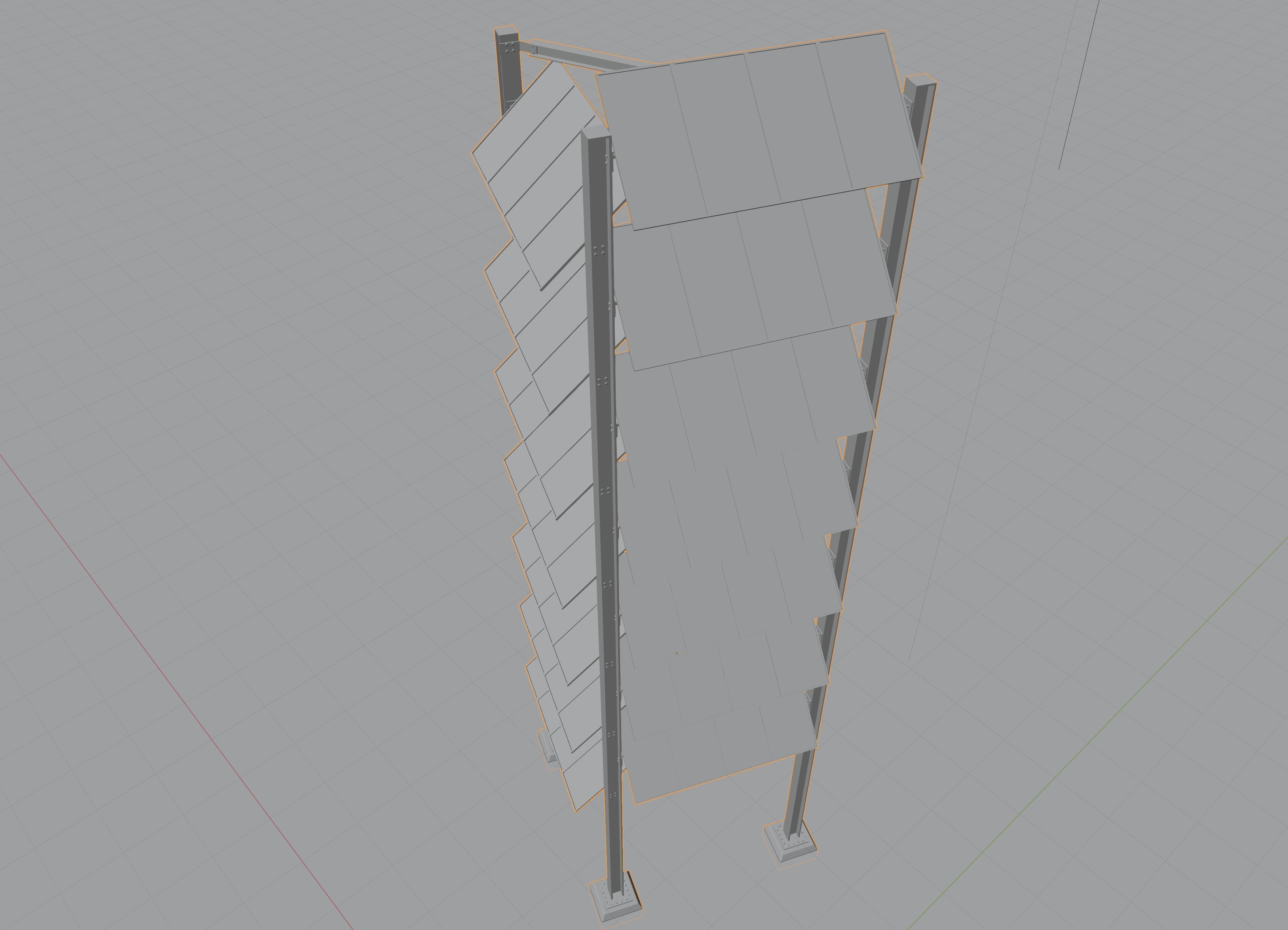 Solar tower version 1 Low-poly 3D model_18