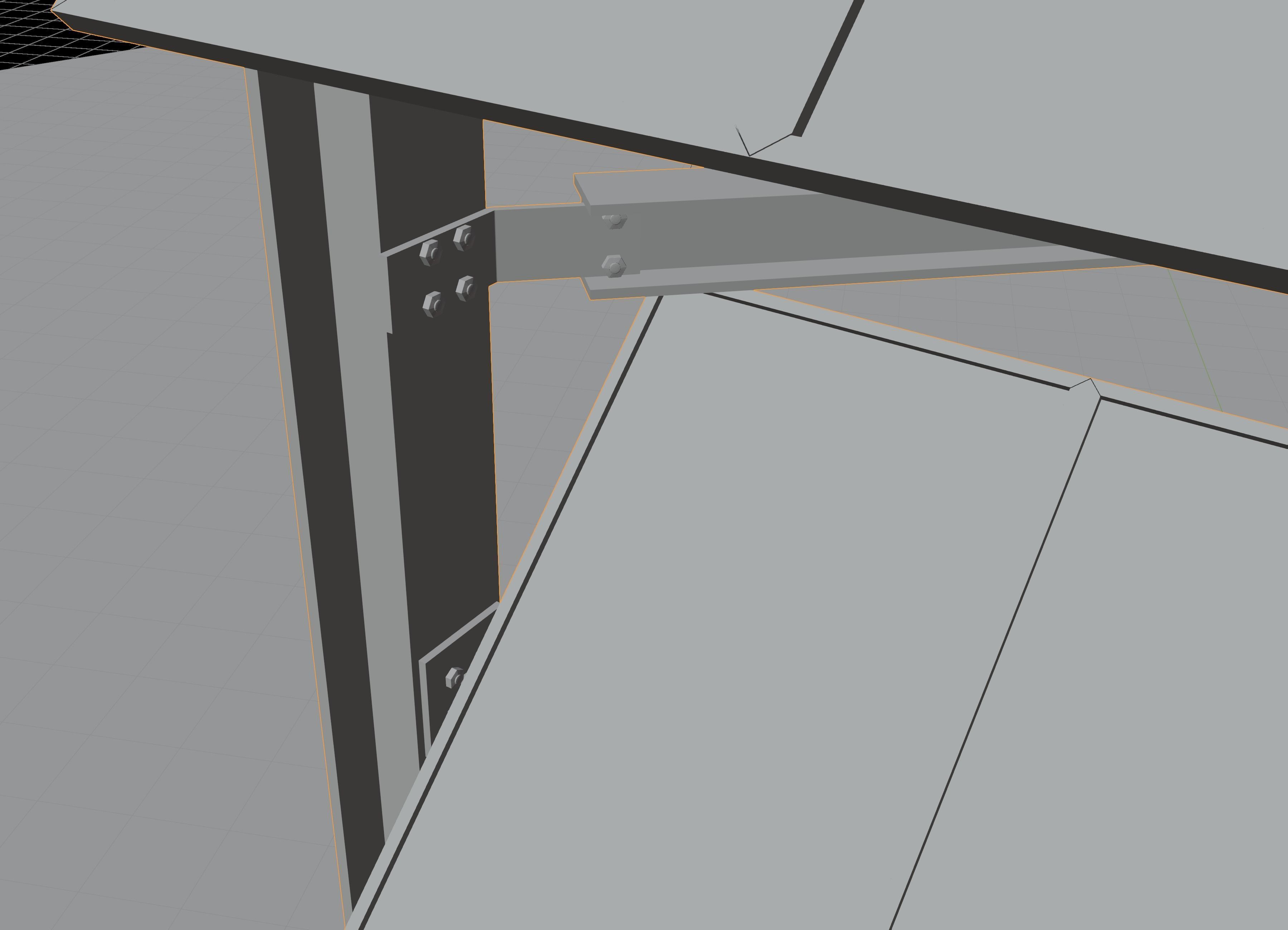 Solar tower version 1 Low-poly 3D model_15