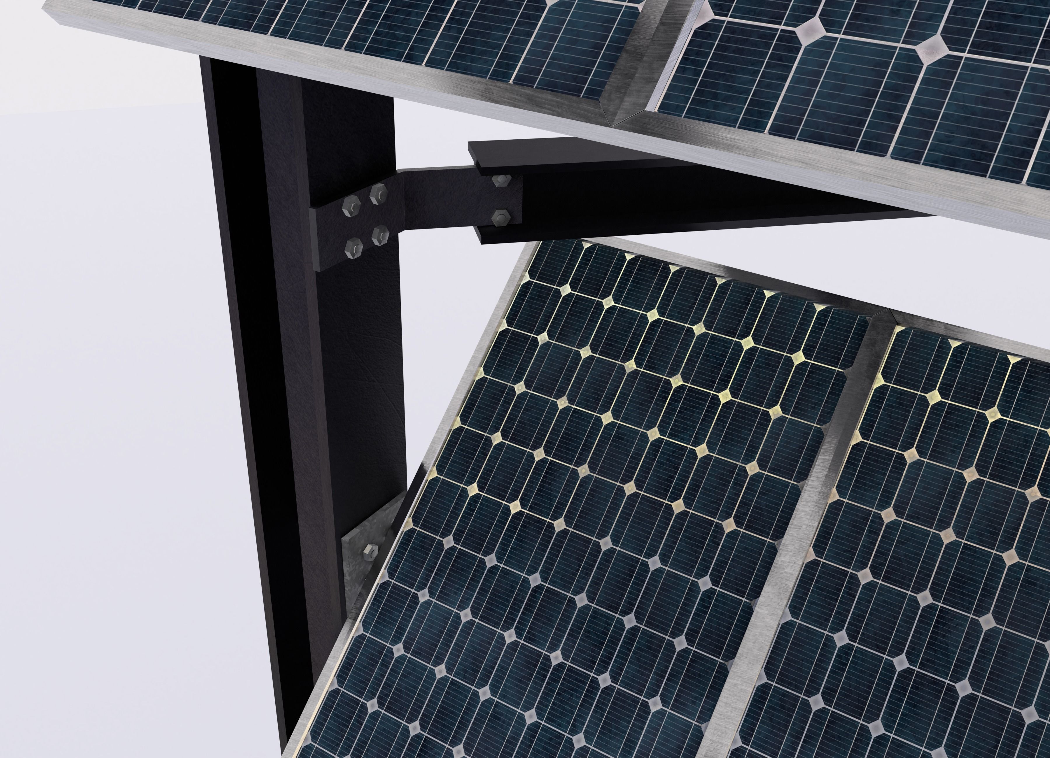 Solar tower version 1 Low-poly 3D model_12