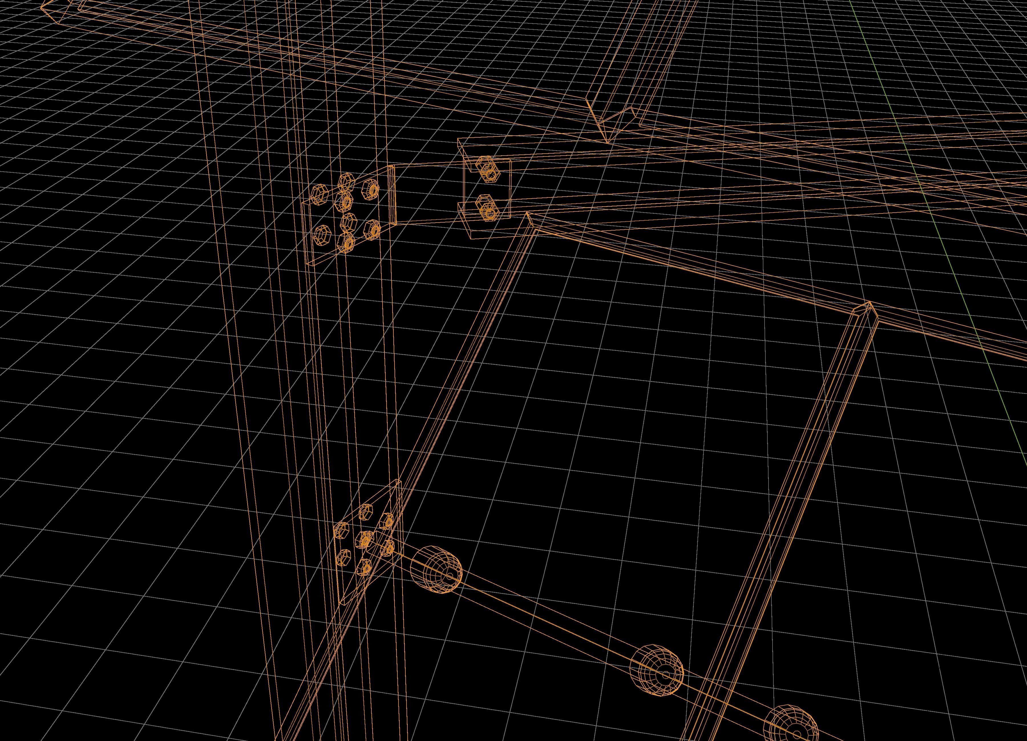 Solar tower version 1 Low-poly 3D model_16