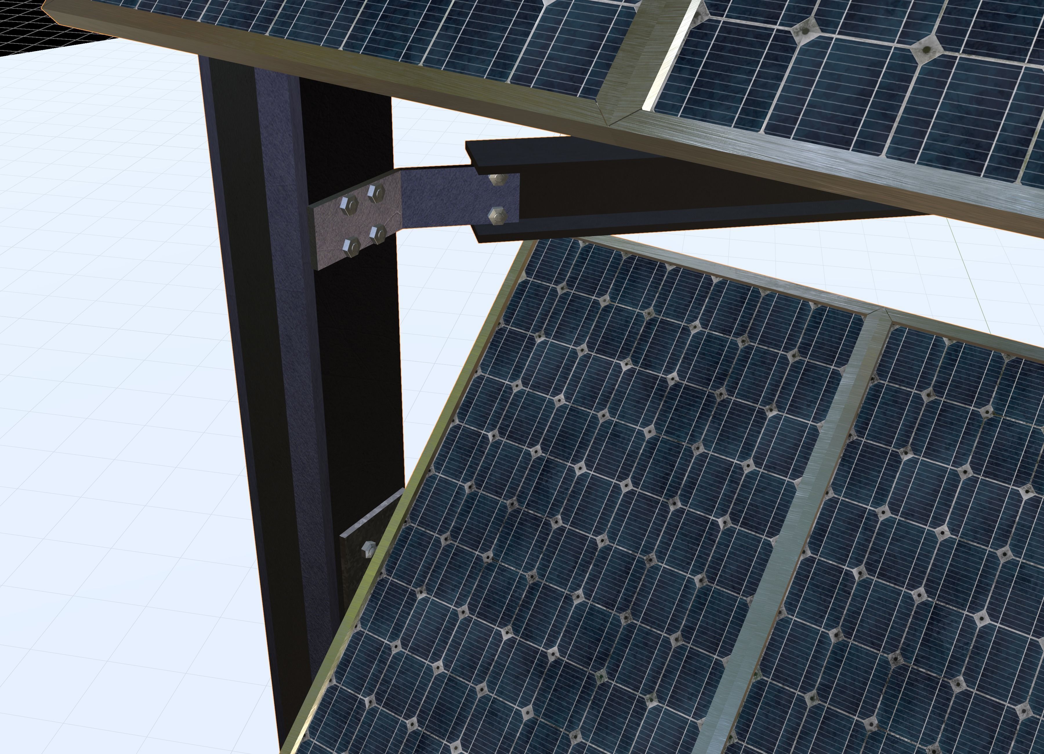 Solar tower version 1 Low-poly 3D model_13