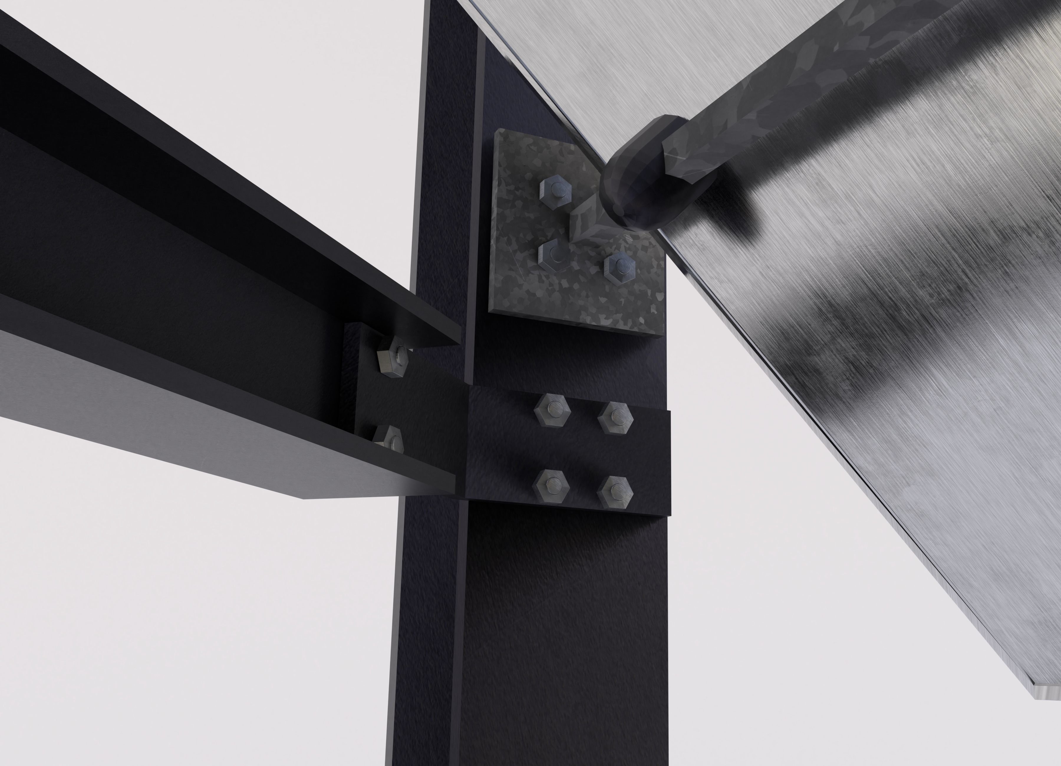 Solar tower version 1 Low-poly 3D model_10