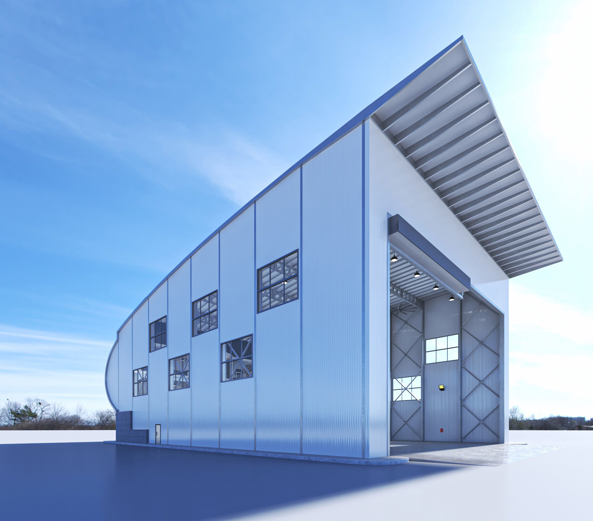 Hangar Exterior-Interior 2 3D model_19