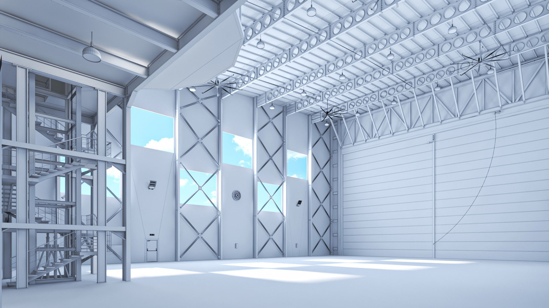 Hangar Exterior-Interior 2 3D model_25