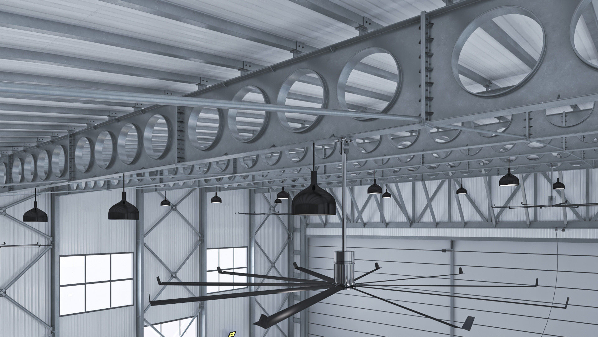 Hangar Exterior-Interior 2 3D model_4