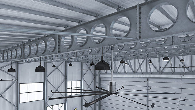 Hangar Exterior-Interior 2 3D model 5