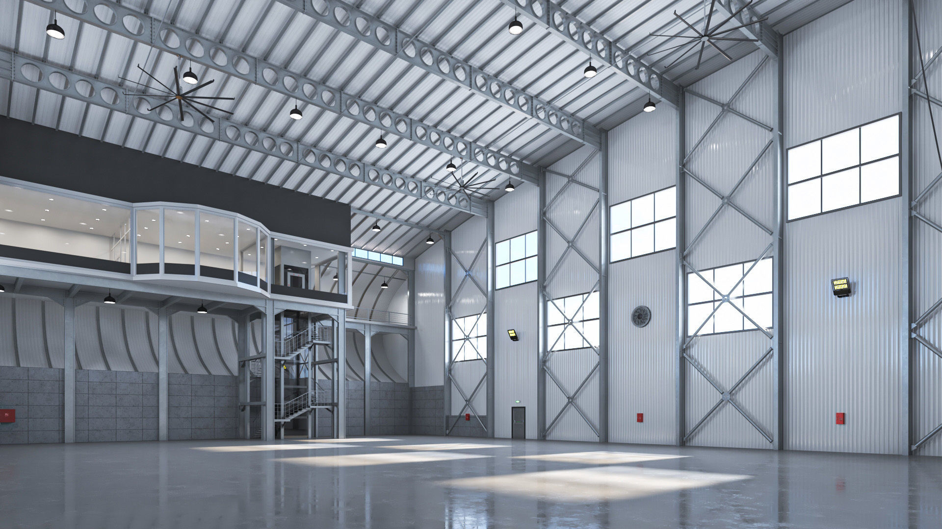 Hangar Exterior-Interior 2 3D model_2