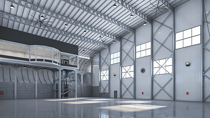Hangar Exterior-Interior 2 3D model 3
