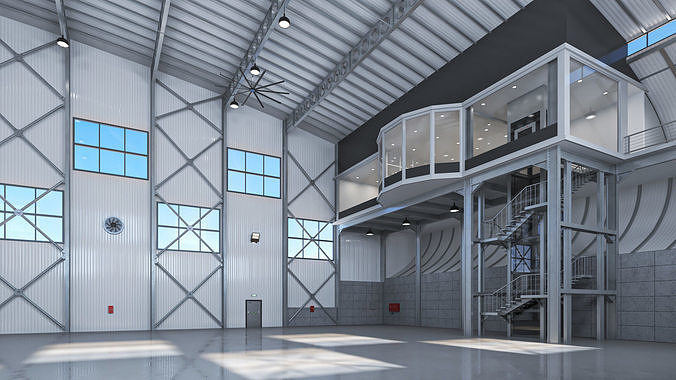 Hangar Exterior-Interior 2 3D model