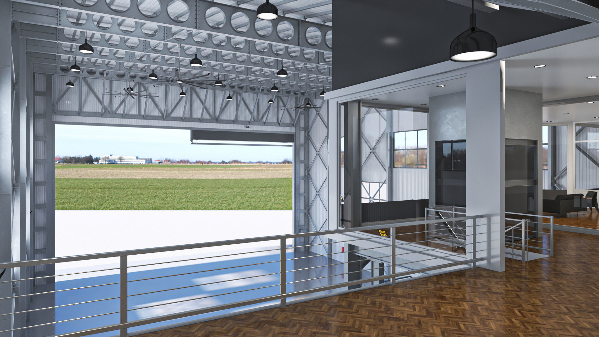 Hangar Exterior-Interior 2 3D model_8