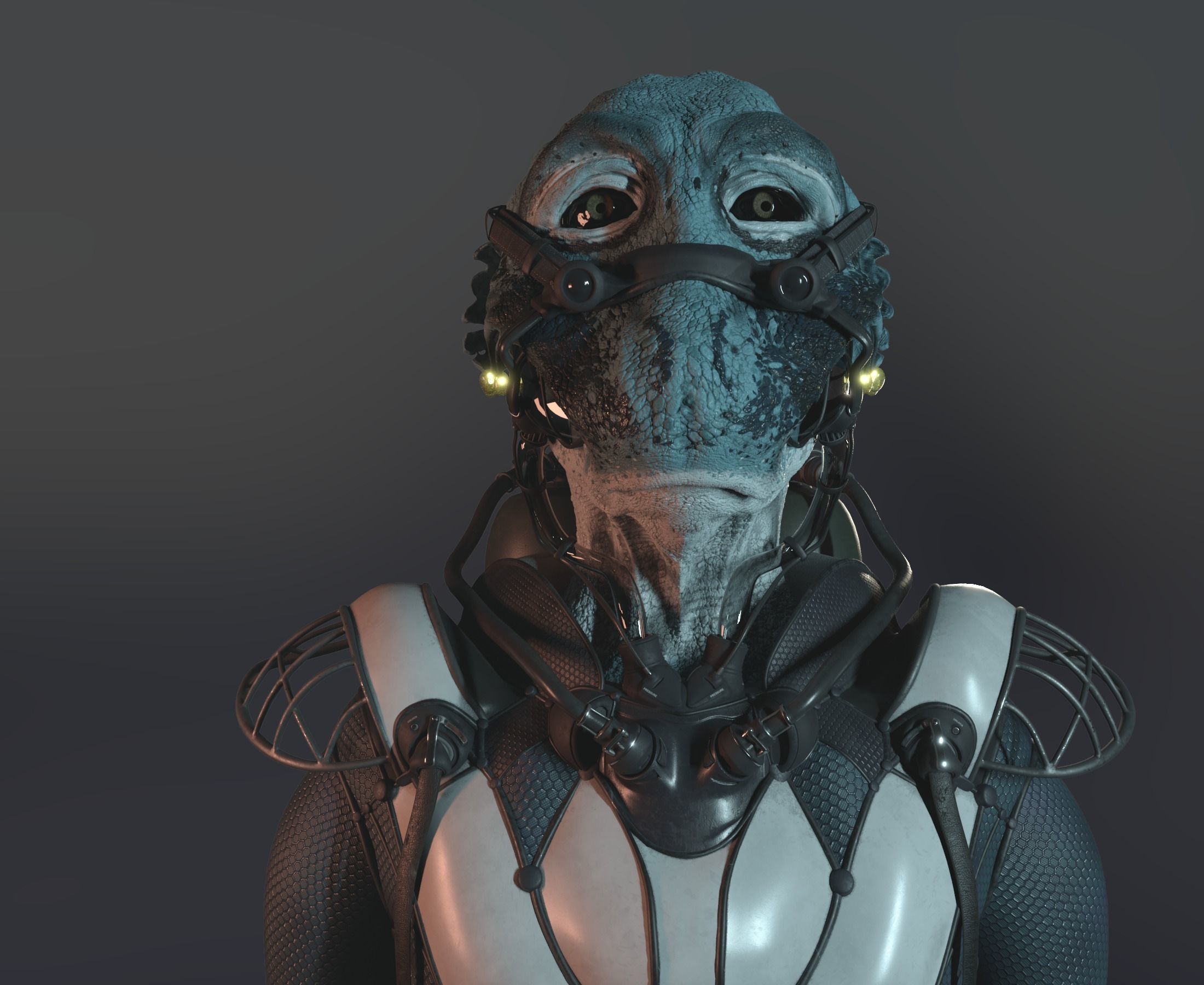 Alien bust Saler Jdun 3D model_1