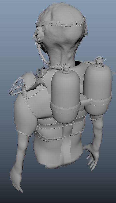 Alien bust Saler Jdun 3D model_6