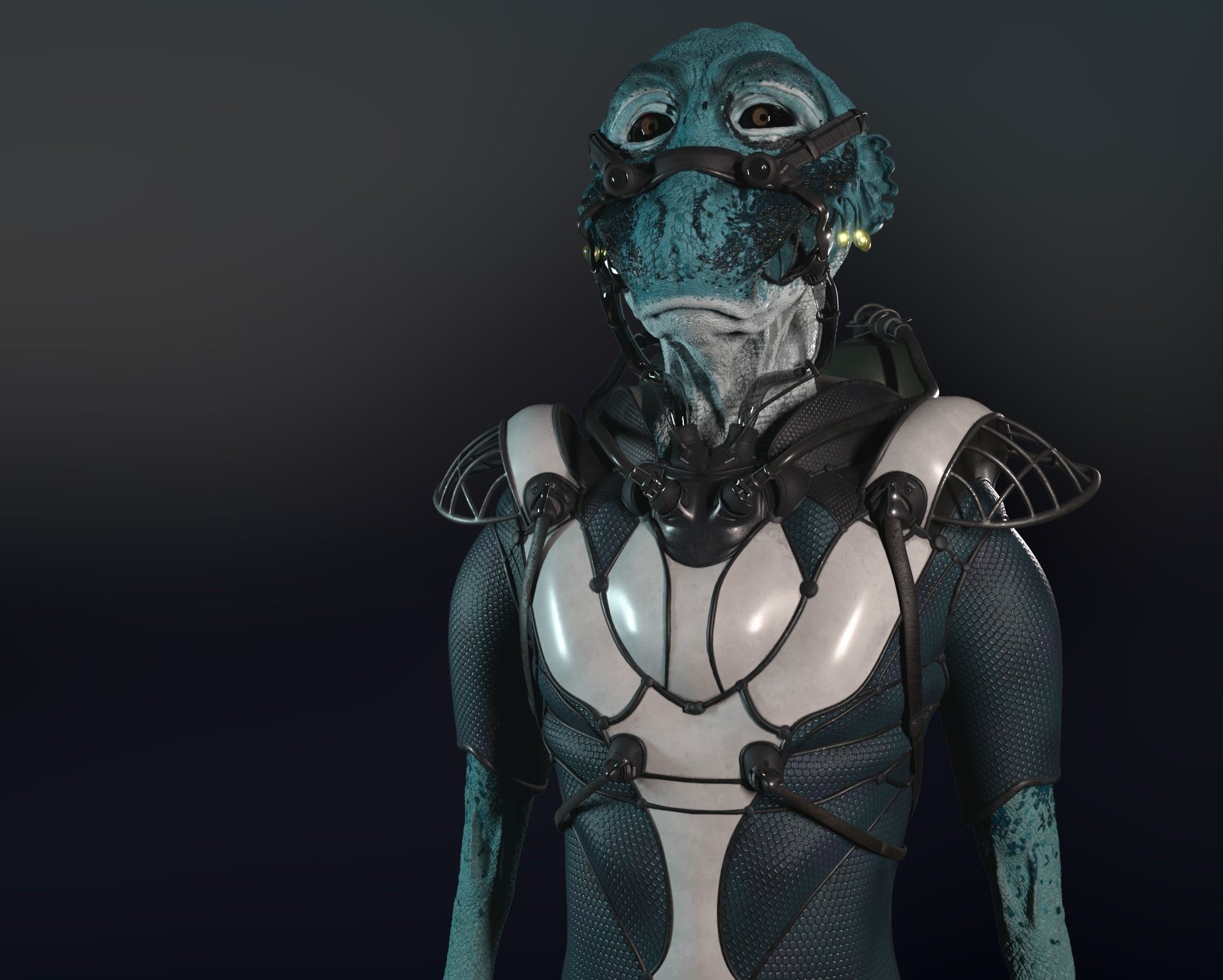 Alien bust Saler Jdun 3D model_0