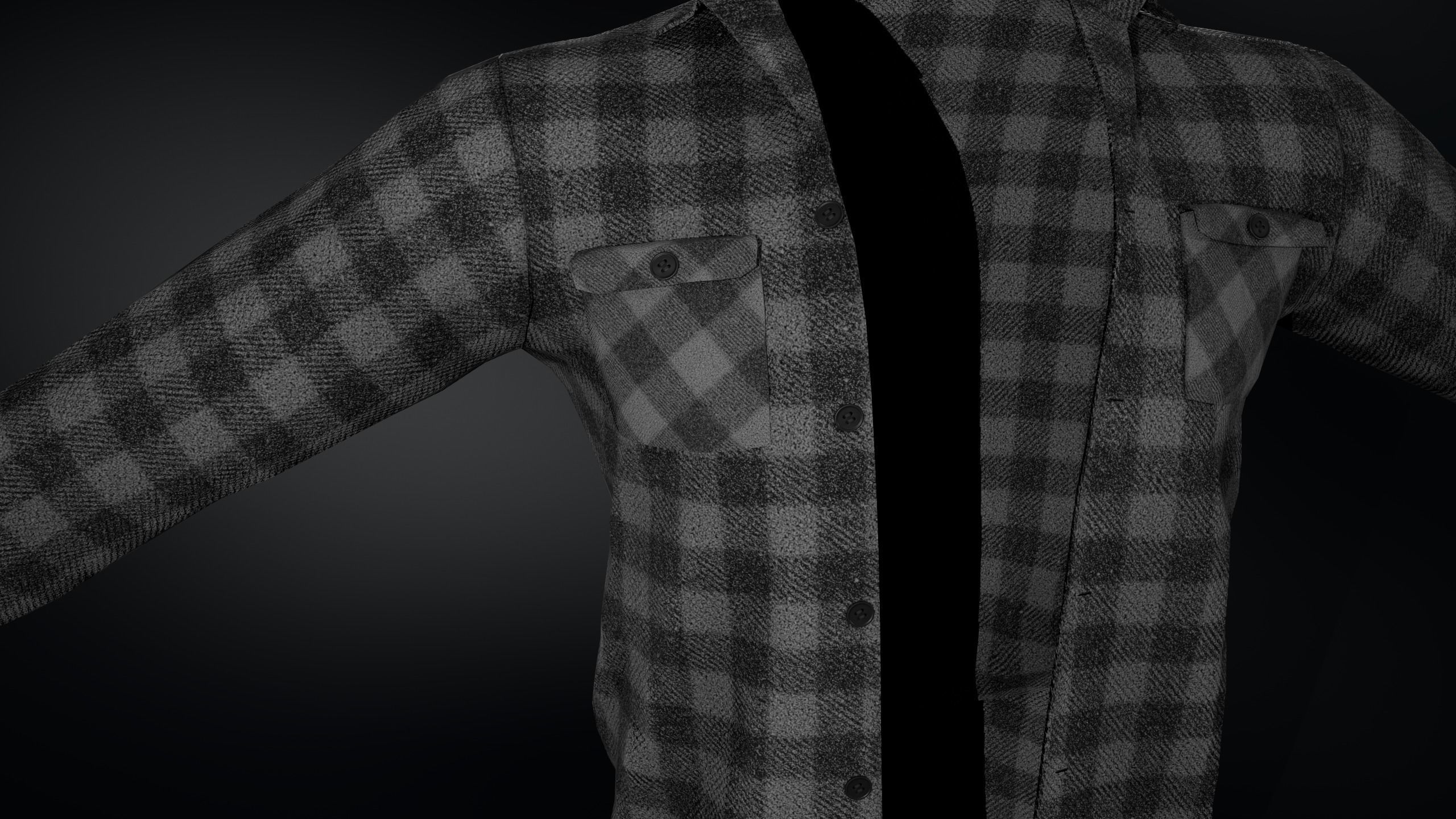 10 Flannel Shirt 3D Model Collection_20