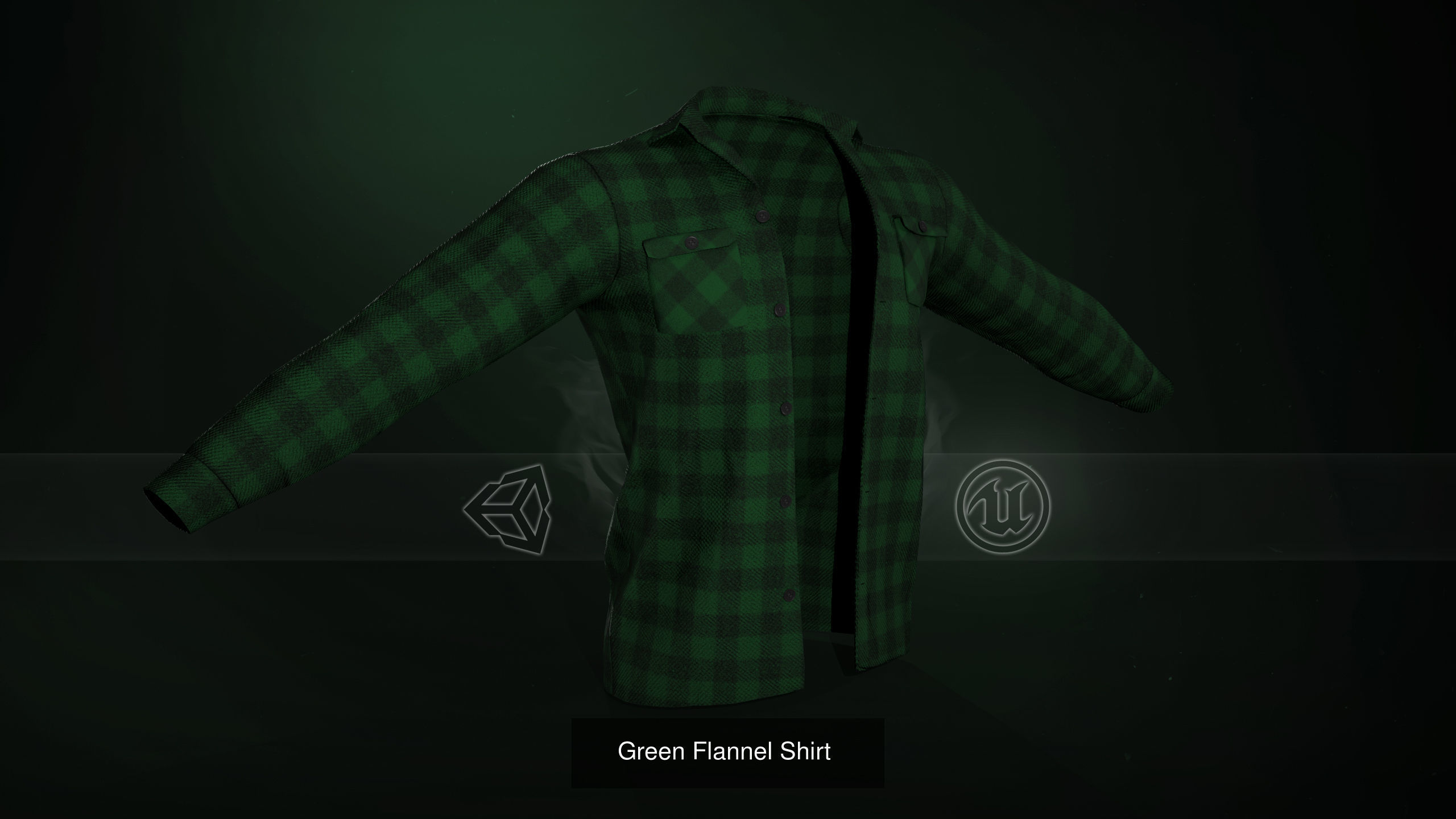 10 Flannel Shirt 3D Model Collection_3