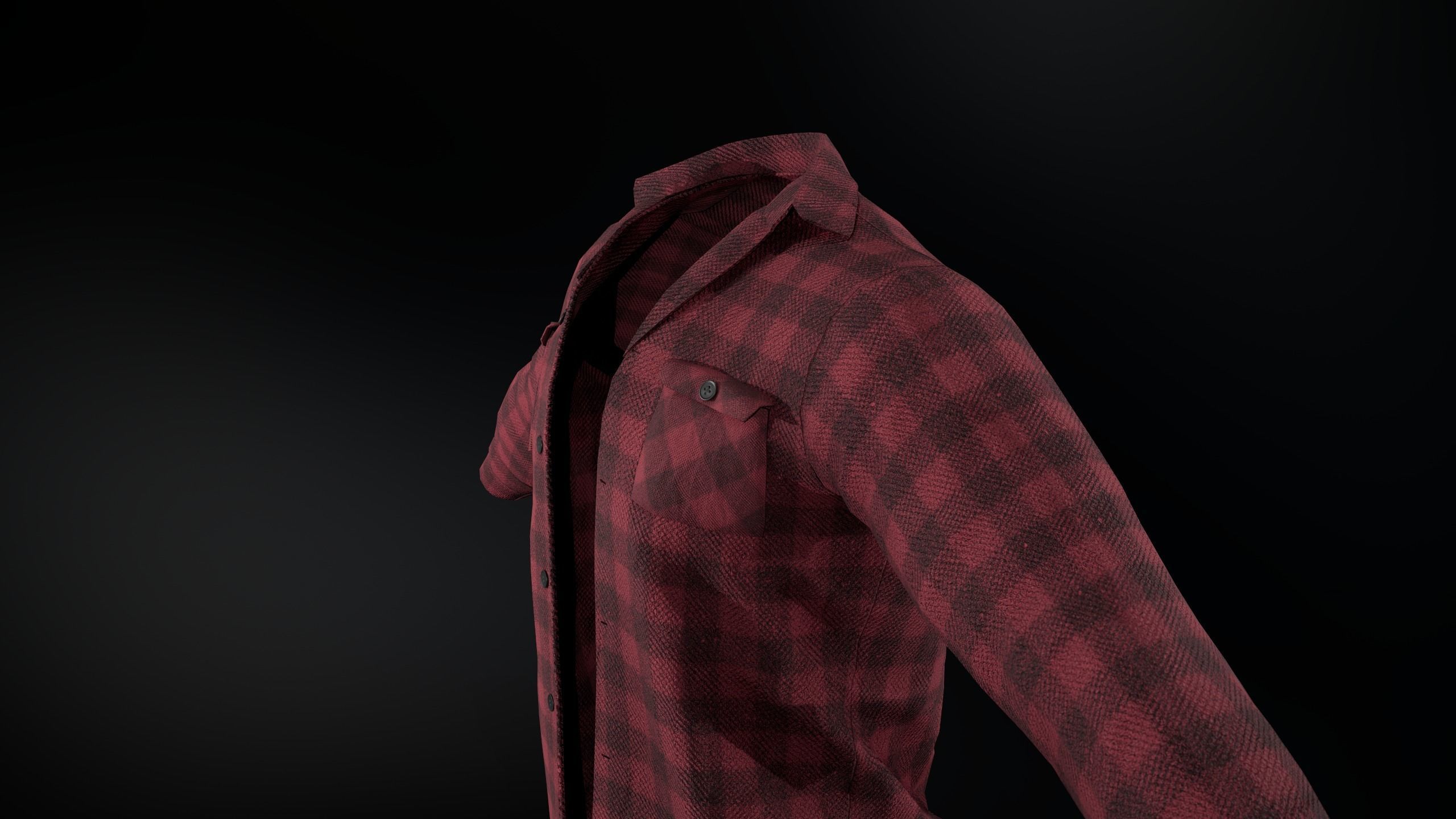 10 Flannel Shirt 3D Model Collection_23