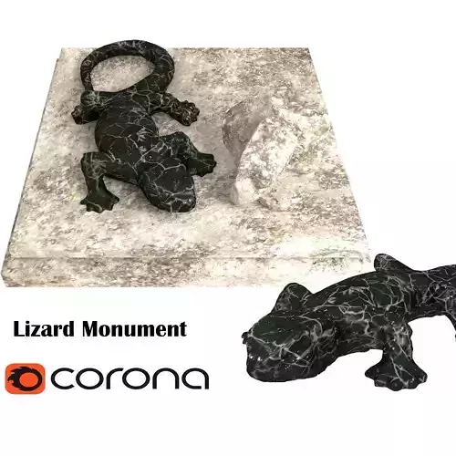 Lizard Monument 3D model